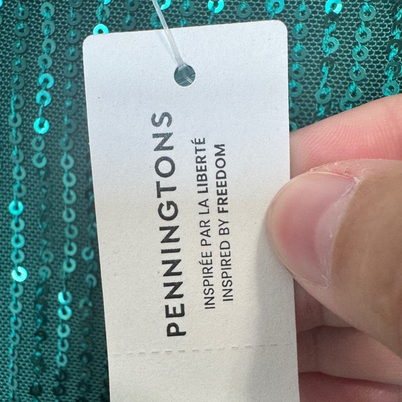 Addition Elle Sequin Mini Skirt Emerald Green - Picture 8 of 11